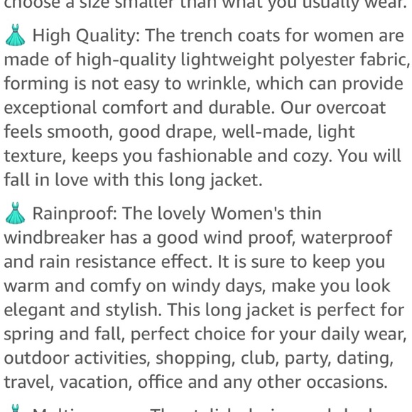Risissida Waterproof Trench Coat - Picture 8 of 16